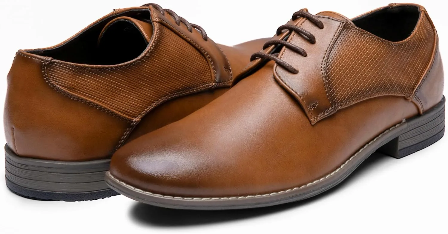 Vostey Men's Dress Shoes Formal Oxford Shoes Classic Lace Up Derby Shoes