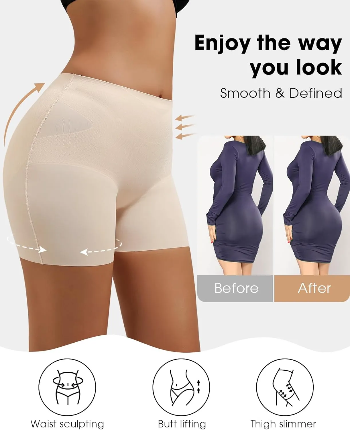 Waist Trainer For Women Lower Belly Fat Butt Lifting Womens Underwear Seamless Tummy Control Fake Buttock Panties