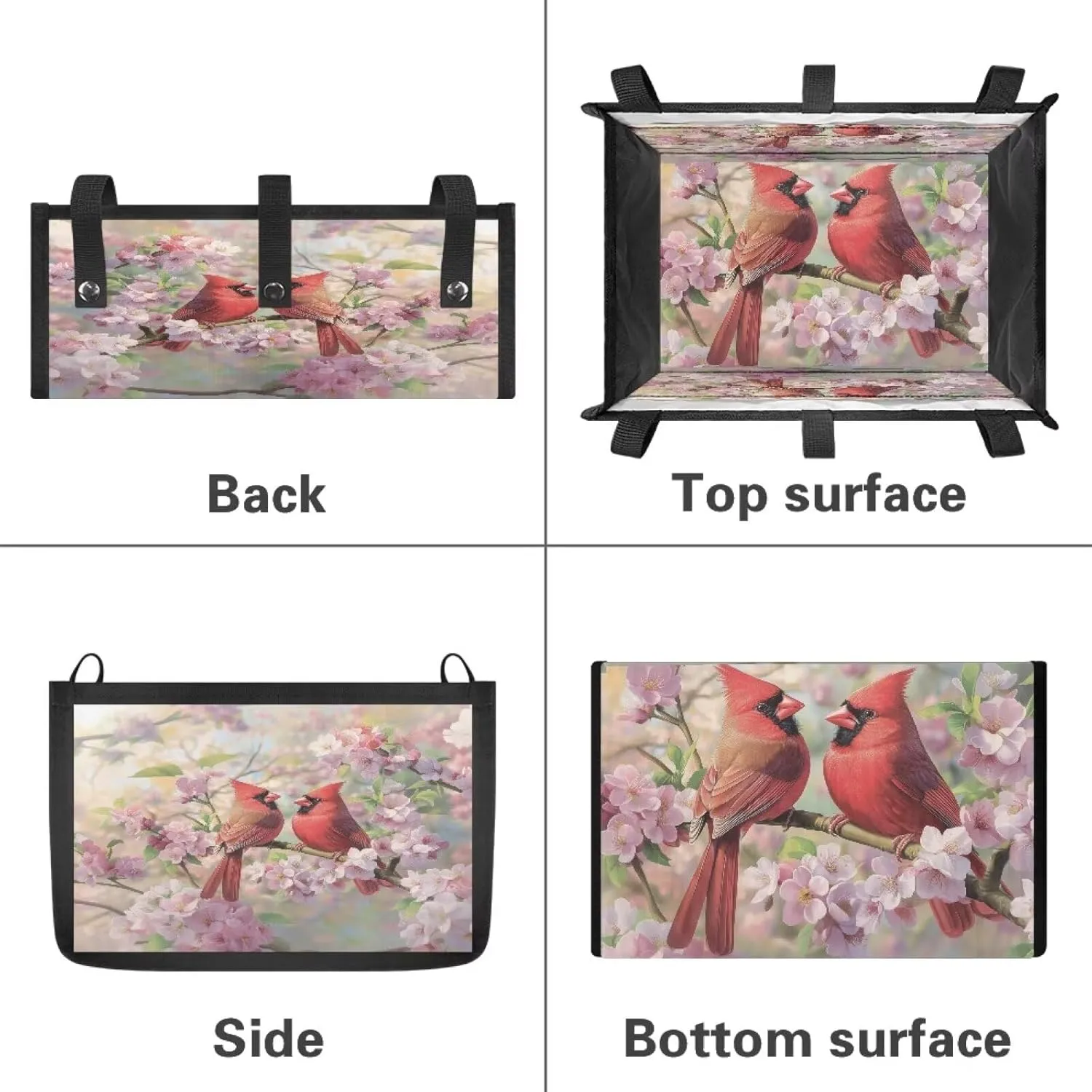 Walker Bag, Birds Walker Basket Rollator Walker Bag with Cup Holder Large Capacity Walker Accessories Organizer Bag Folding Walker Storage Bag Walker Accessories for Seniors