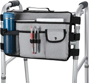 Walker Bag - Double Sided Walker Bag,Basket for Walker with Big Capacity Detachable Universal