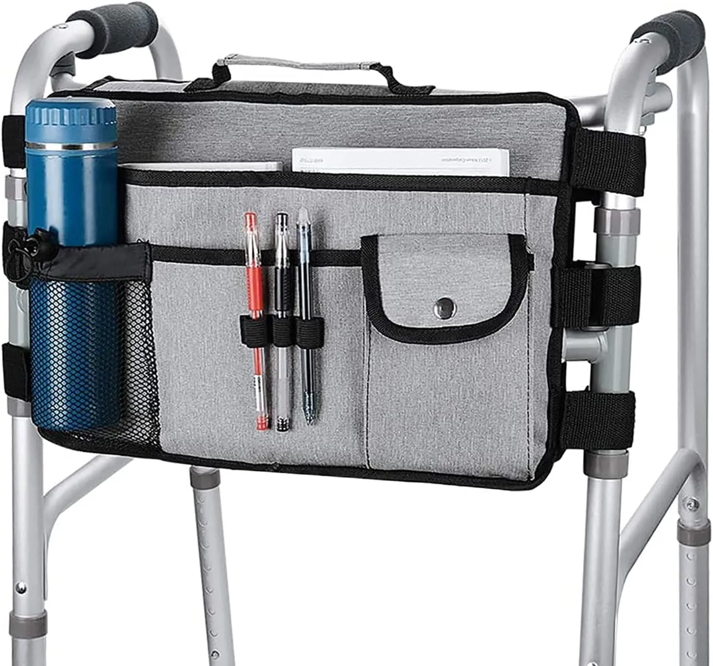Walker Bag - Double Sided Walker Bag,Basket for Walker with Big Capacity Detachable Universal