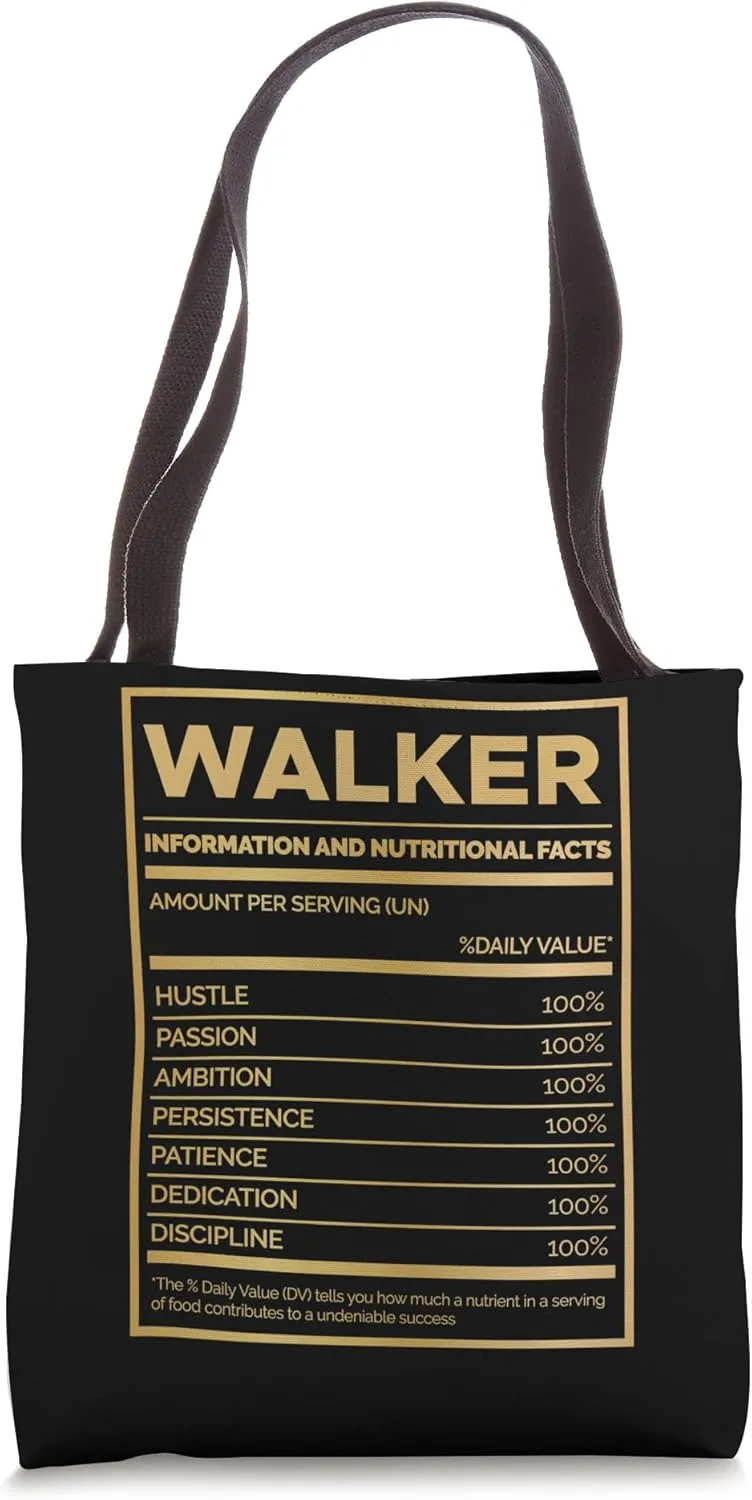Walker Nutrition Information Amount Per Serving Tote Bag