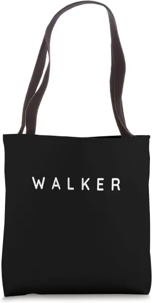 Walker / Walkers / Walking Modern, Contemporary Font Design Tote Bag