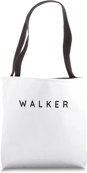 Walker / Walkers / Walking Modern, Contemporary Font Design Tote Bag