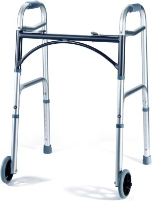 Walkers for Seniors Folding Walker with Wheels Rolling Walker Front Wheel Walker Aluminum Lightweight Walkers for Seniors and Adults Weighing Up to 350 Pounds Adjustable Height