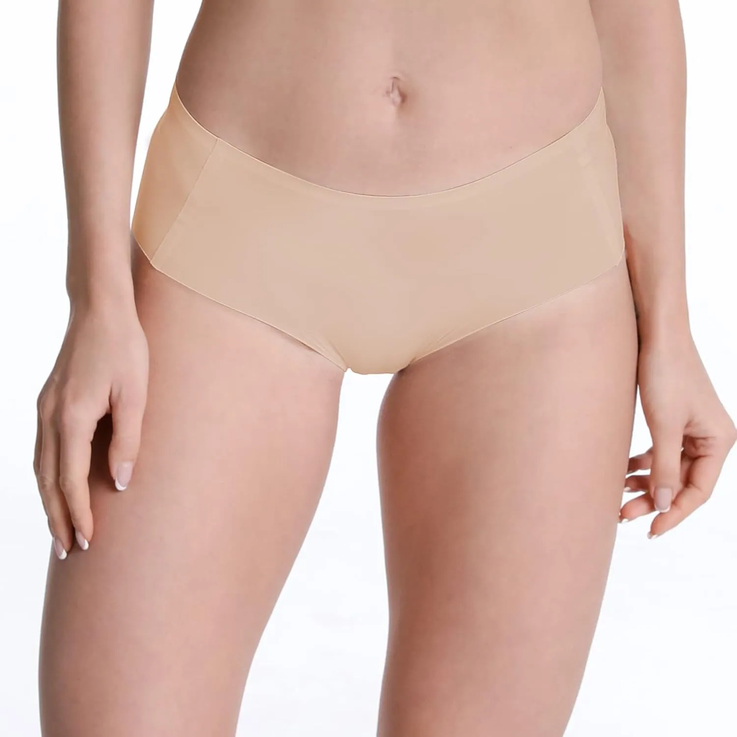 WANDER Womens Seamless Underwear 3-Pack Pure Invisible Breathable Brief Ladies Stretch Hipster Panties