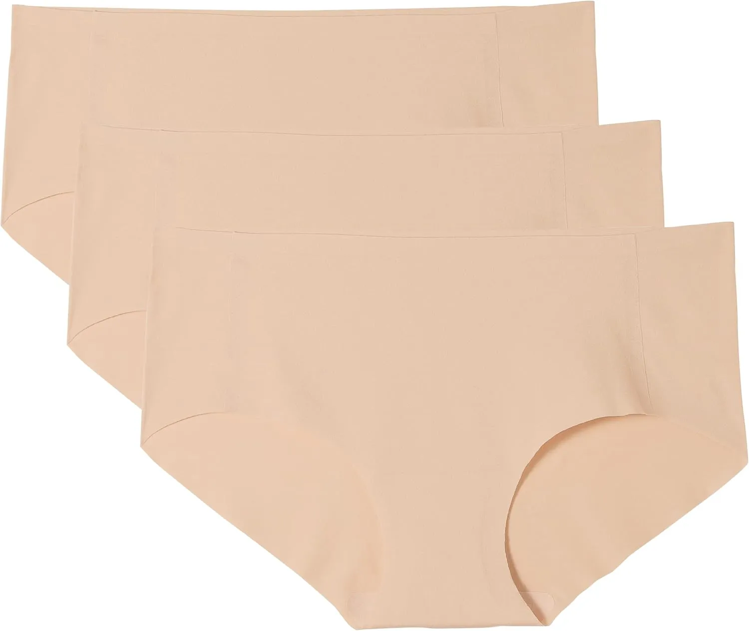WANDER Womens Seamless Underwear 3-Pack Pure Invisible Breathable Brief Ladies Stretch Hipster Panties