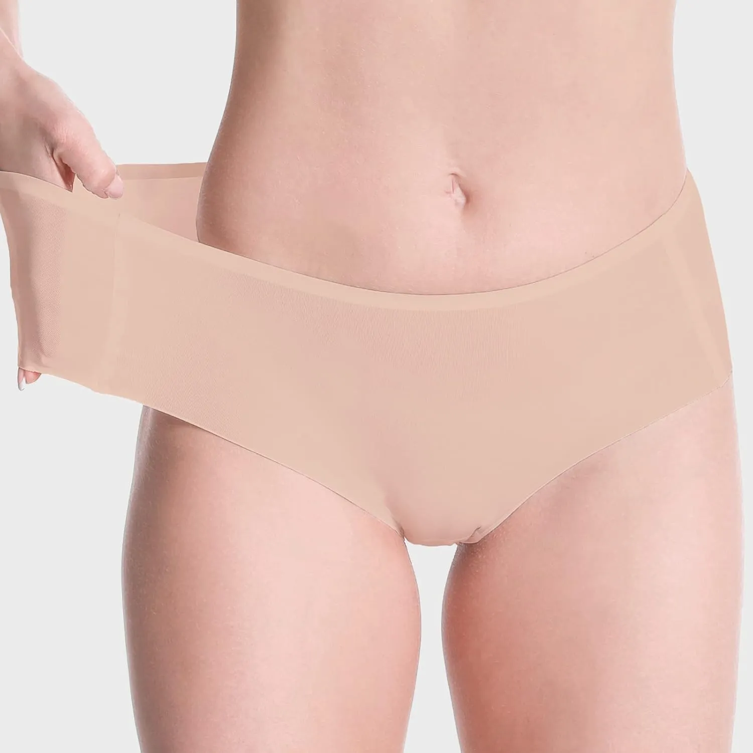 WANDER Womens Seamless Underwear 3-Pack Pure Invisible Breathable Brief Ladies Stretch Hipster Panties