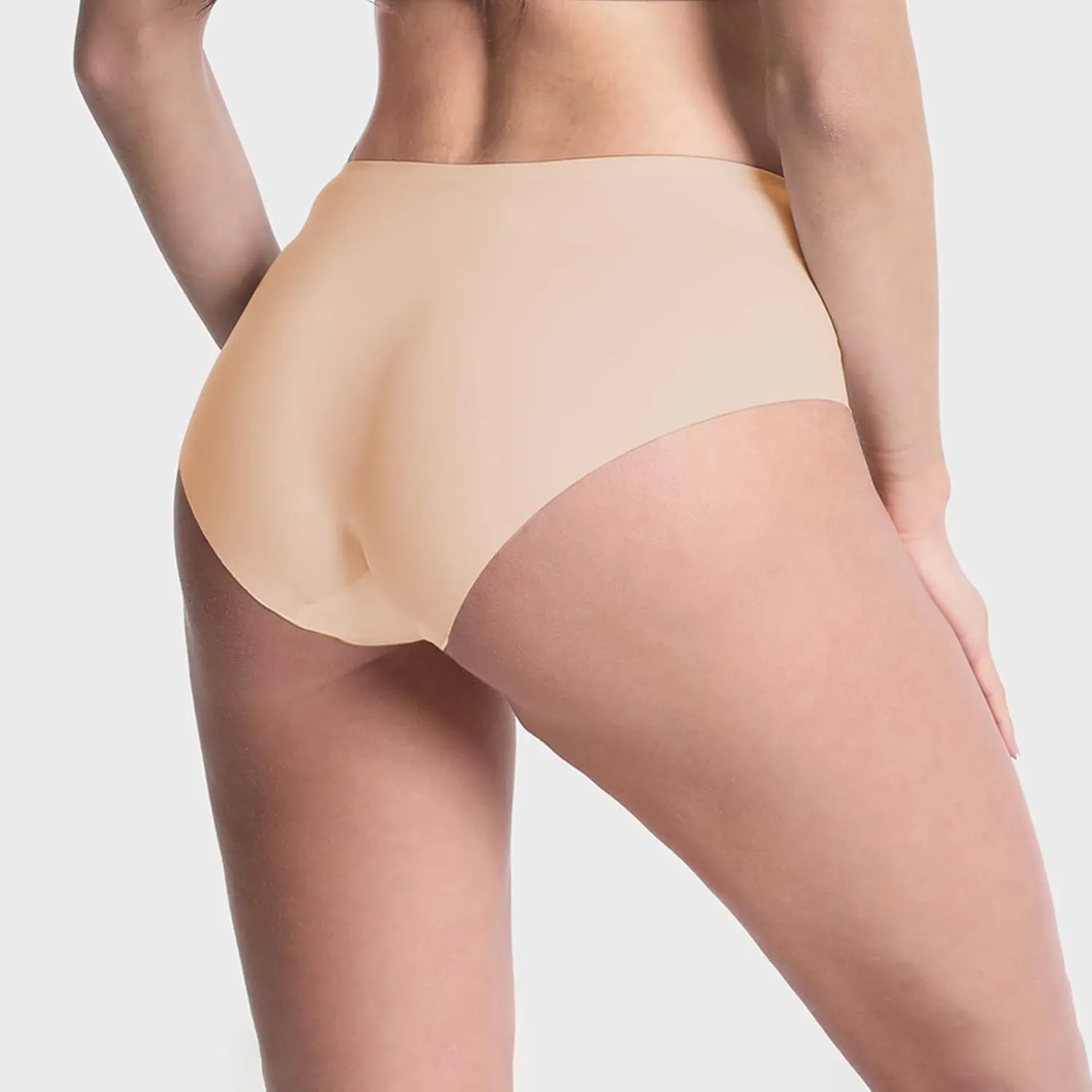 WANDER Womens Seamless Underwear 3-Pack Pure Invisible Breathable Brief Ladies Stretch Hipster Panties