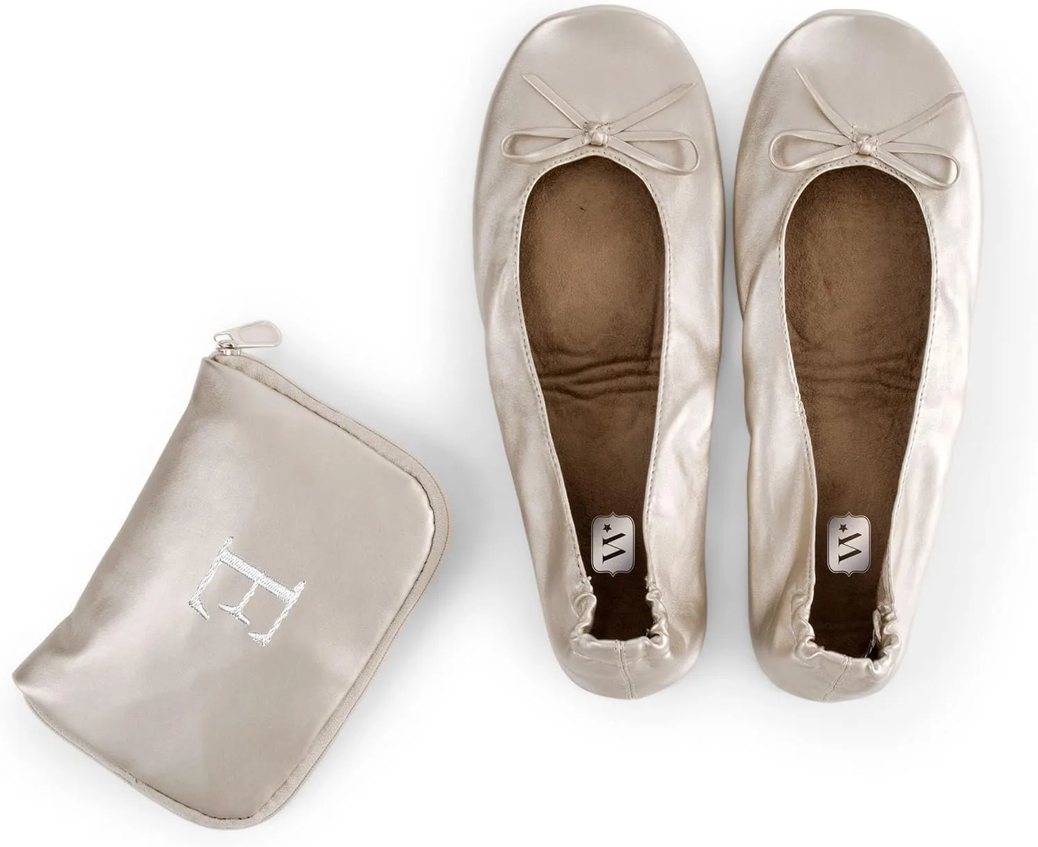 WEDDINGSTAR Custom Embroidered Foldable Ballet Flats Wedding Favor