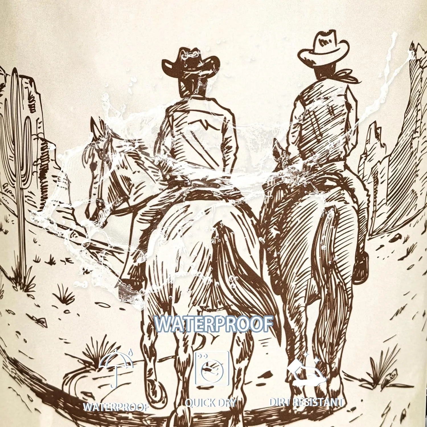 Western Cowboy Laundry Basket Desert Horse Foldable Oxford Cloth Funny Tote Bag Laundry Hamper Clothes Storage Bucket Organizer For Bathroom/Laundry Storage/Bedroom 18.9x16.5 Inch