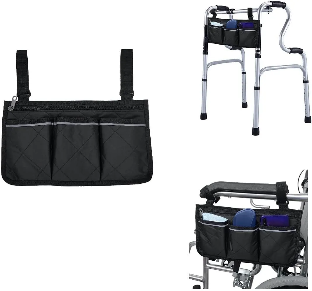 Wheelchair Bag, Walker Bag, Scooter Bag - for Carrying Loose Items and Accessories, Travel Messenger Backpack for Men, Women, Disabled, Seniors
