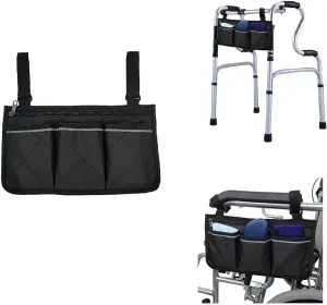 Wheelchair Bag, Walker Bag, Scooter Bag - for Carrying Loose Items and Accessories, Travel Messenger Backpack for Men, Women, Disabled, Seniors