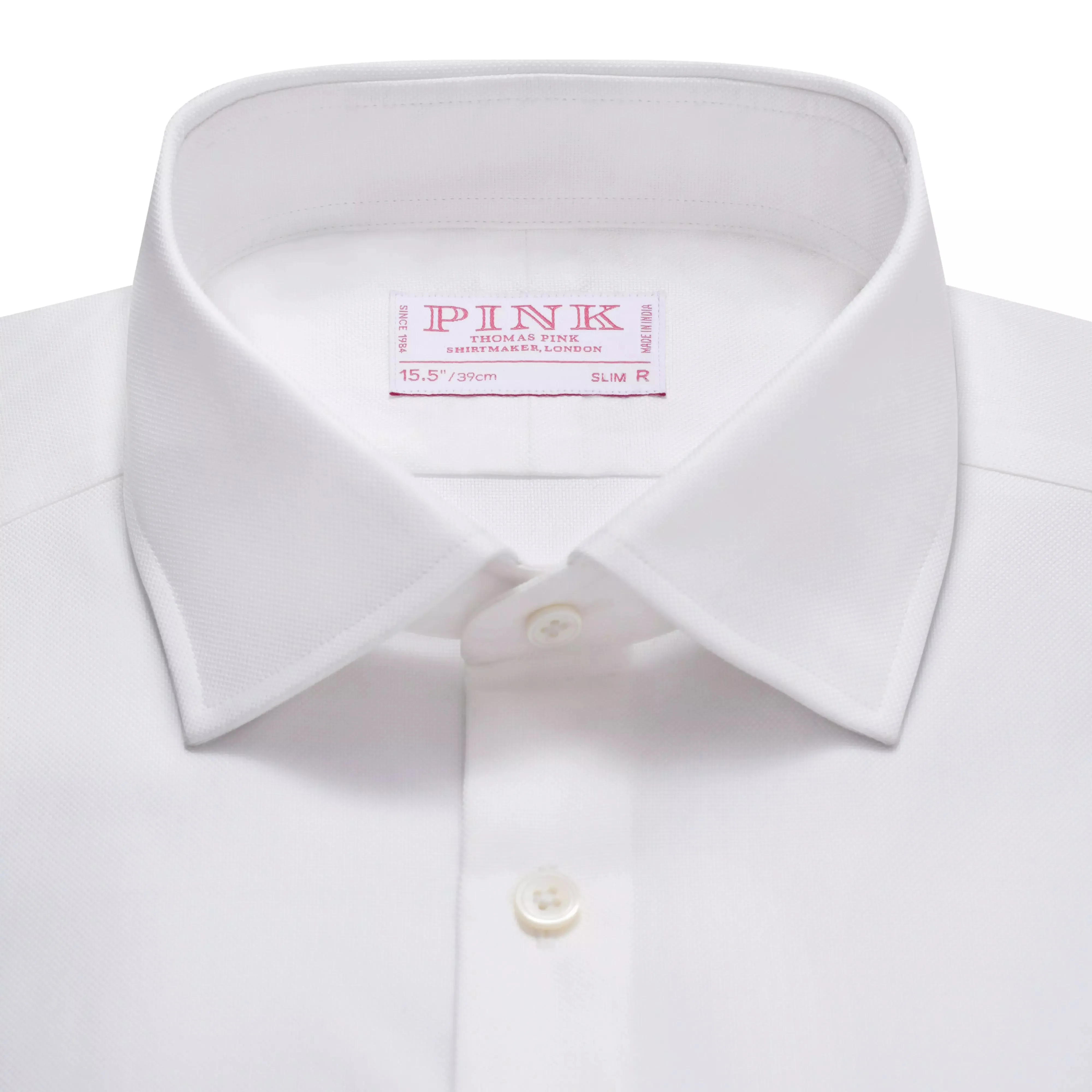 White Slim Fit Royal Oxford Dress Shirt