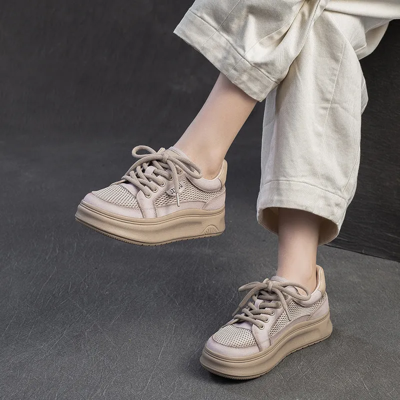 Women Fashion Breathable Mesh Flat Casual Shoes