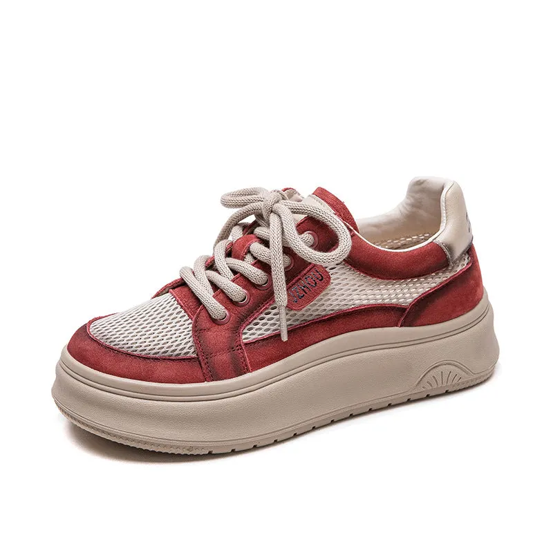 Women Fashion Breathable Mesh Flat Casual Shoes