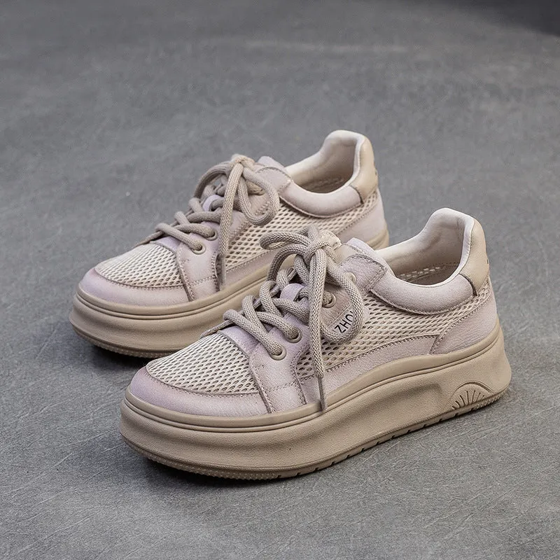 Women Fashion Breathable Mesh Flat Casual Shoes