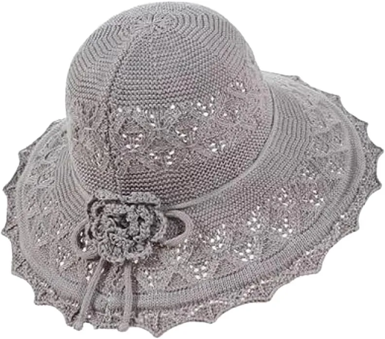 Women Straw Sun Hat Foldable Beach Hat Wide Brim Floppy Bucket Hat