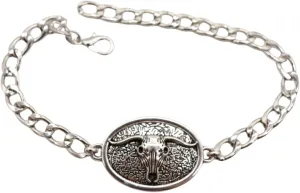 Women Western Fashion Boot Chain Bracelet Silver Metal Chain Heel Shoe Anklet Texas Bull Charm z294