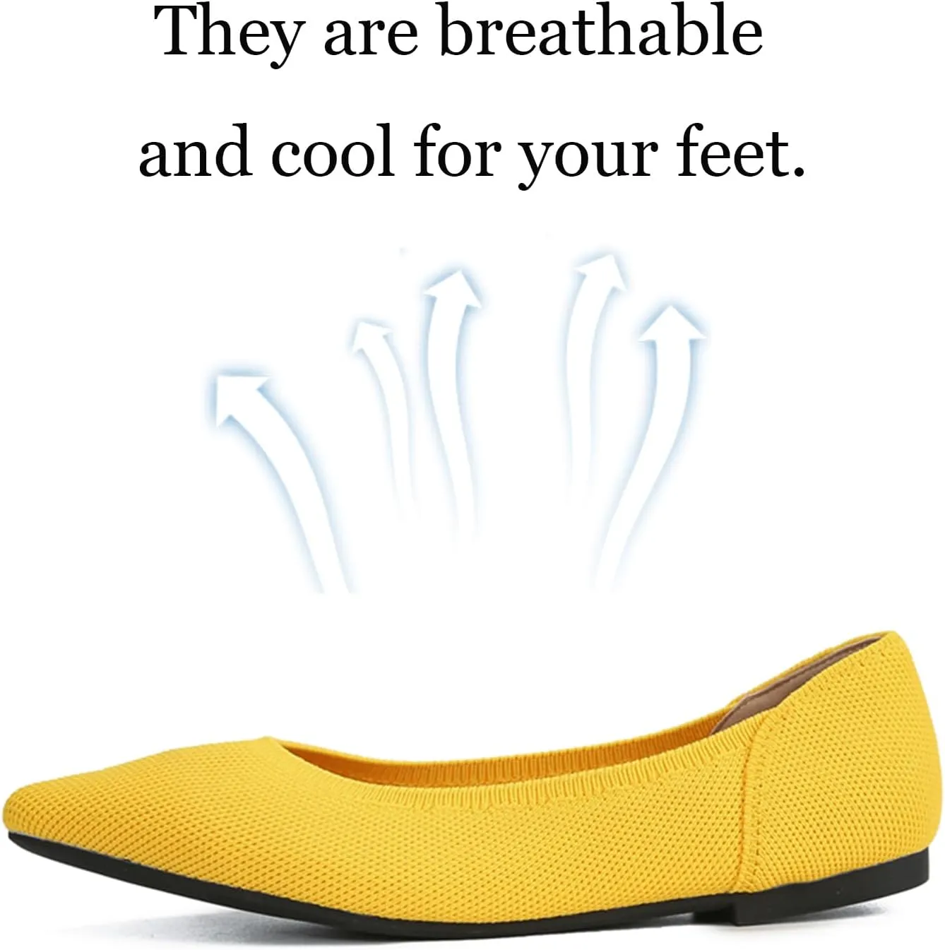 Women's Ballet Flats Comfort Breathable Mesh Knit Leopard Black Pointed Toe Slip On Shoes