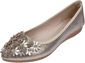 Women's Ballet Flats Foldable Casual Sparkly Rhinestone Wedding Ballerina Shoes Comfort Slip on Walking Flat Shoes