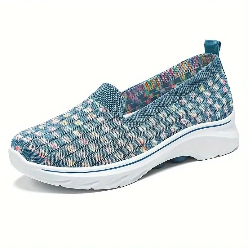 Women's Knit Slip-On Flats – Breathable & Comfortable