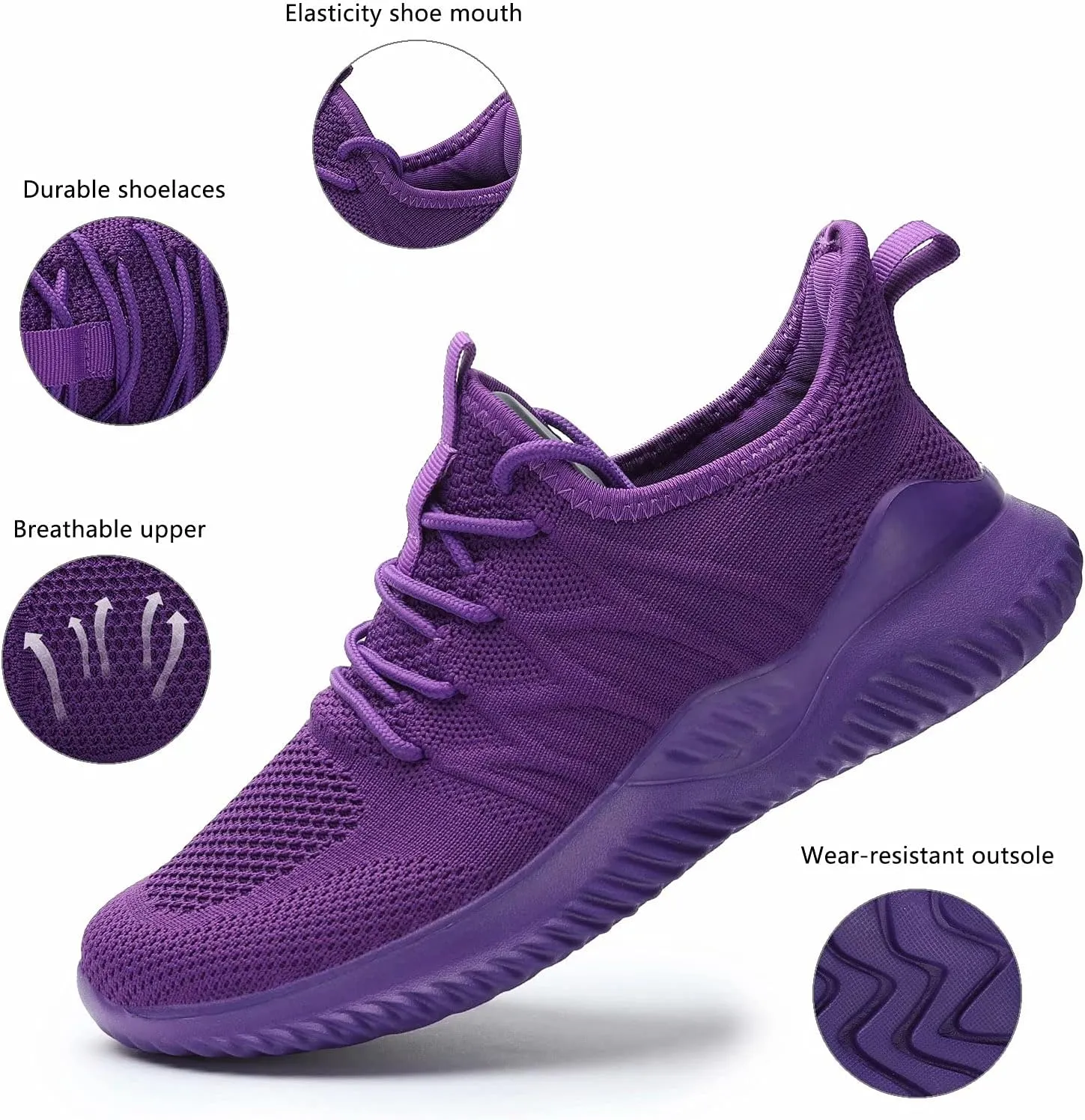 Women's Ladies Tennis Shoes Running Walking Sneakers Work Casual Comfor Lightweight Non-Slip Gym Trainers