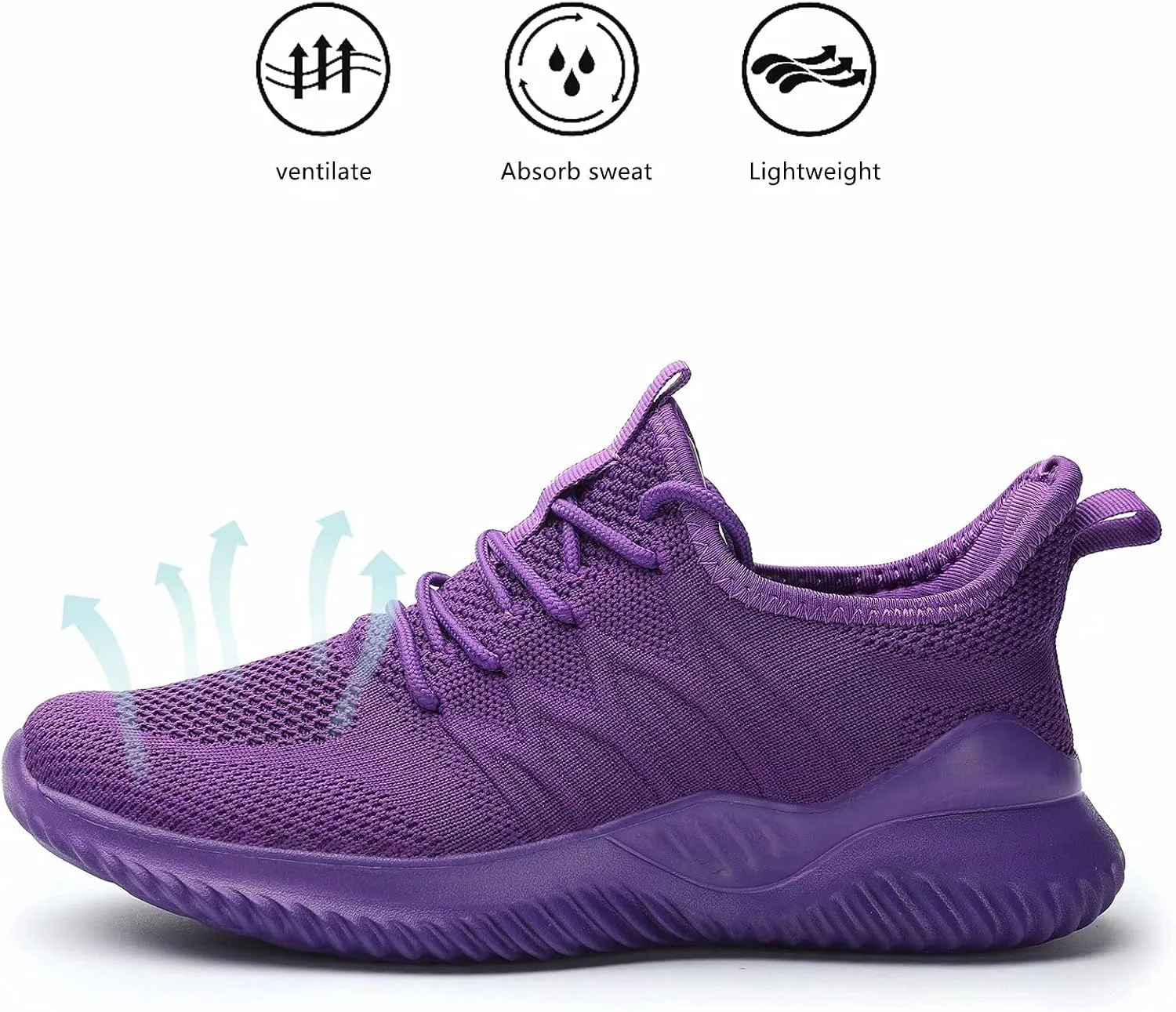 Women's Ladies Tennis Shoes Running Walking Sneakers Work Casual Comfor Lightweight Non-Slip Gym Trainers
