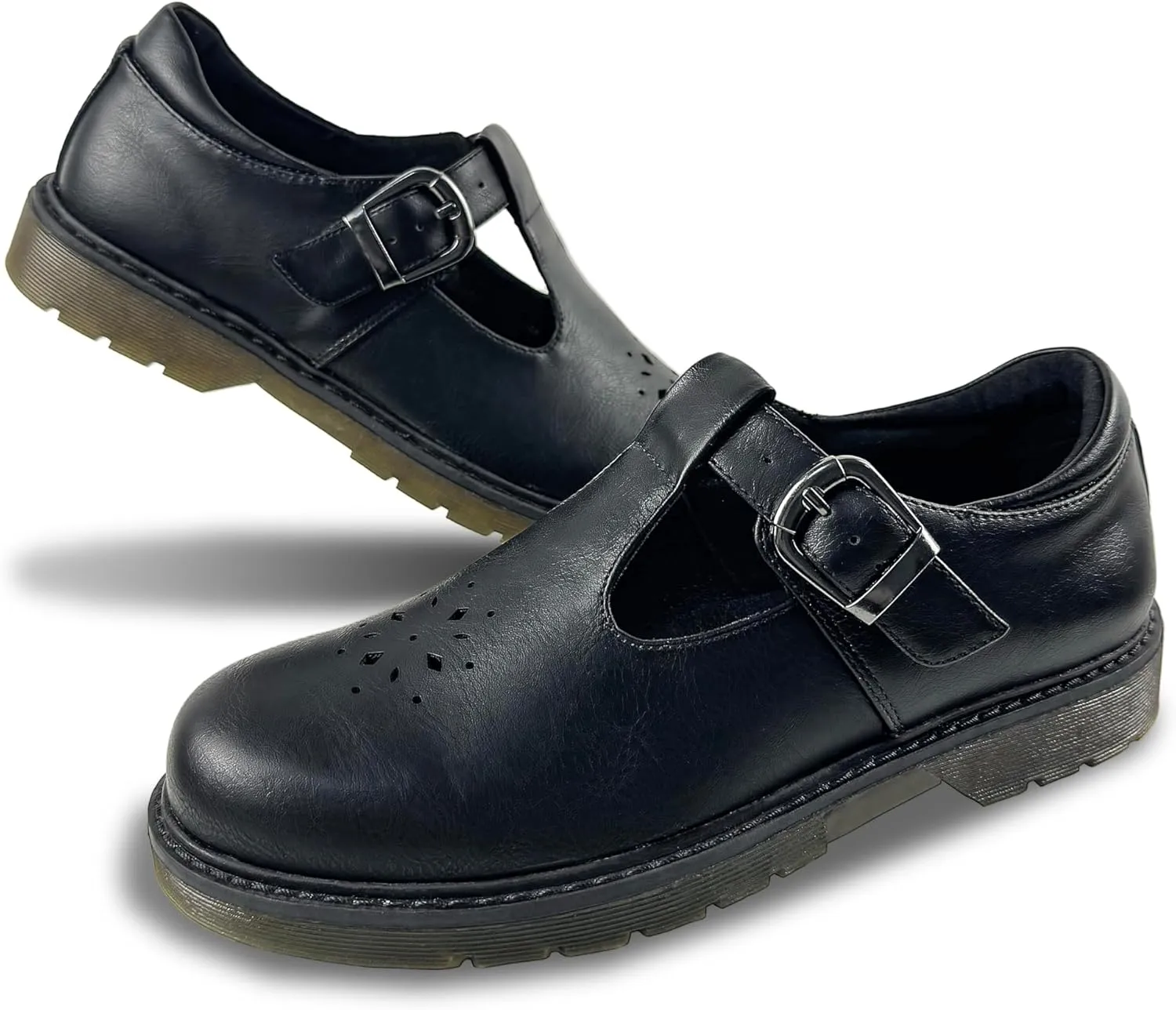Women's Mary Jane Shoes – Classic Black Oxford Shoes with T-Strap Design | Comfortable & Stylish Mary Janes for Women | Casual & Dressy T-Strap Mary Jane Flats