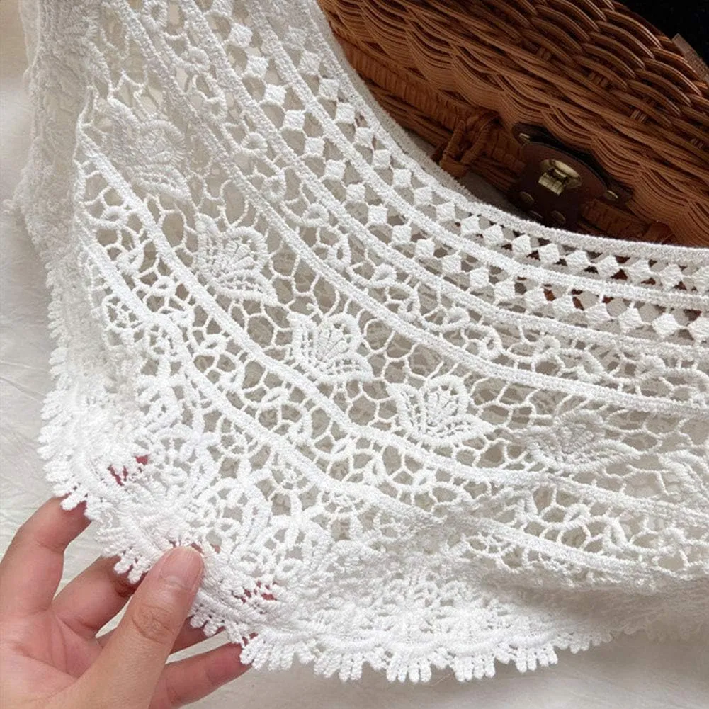 Women's Shawl Wraps Lace Shrug Short Sleeve Boho Cape Bolero Blazer Bridal Cover Up Cardigan