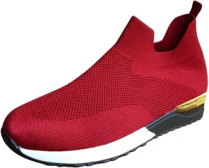 Women's Slip On Walking Shoes Running Comfortable Mens Casual Shoes Mesh Ladies Casual Shoes Black Platform Sneaker Slip On Tennis Shoe Cross Trainer Shoe
