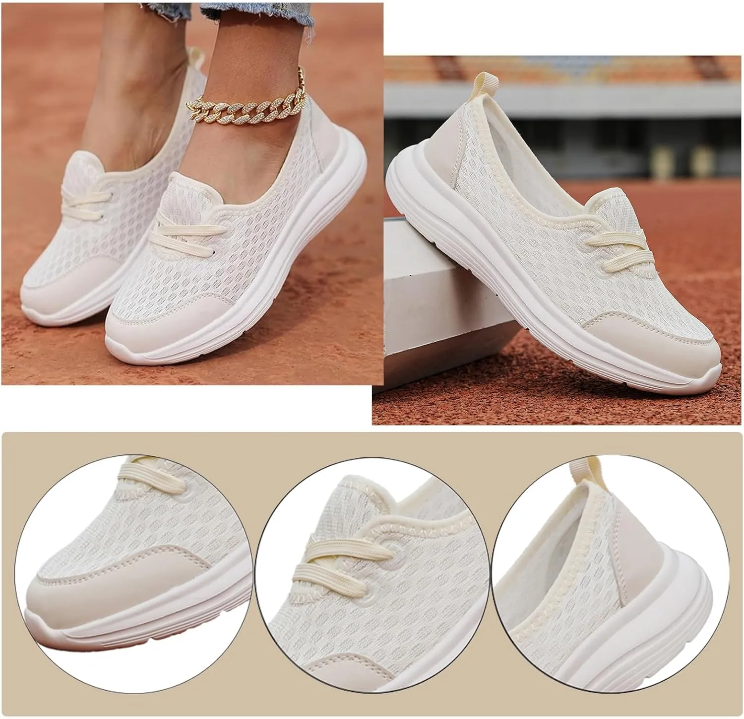 Women's Soft Sole Mesh Comfort Orthopedic Shoes, Walkclouds Breathable Slip-On Flat Walking Shoes, Comfortable Walking Shoes Orthopedic Shoes for Women(Pink,US 9-9.5)