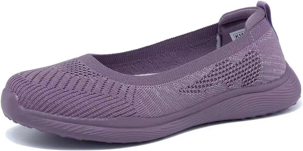Women's Walking Shoes Breathable Lightweight Fashion Loafers Slip-Ons Sneakers Mesh Casual Ballet Flat Nurse Dress