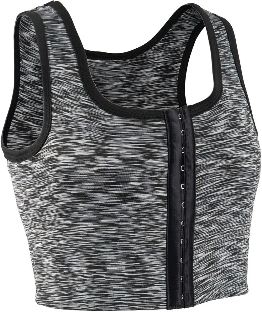 XUJI 3 Rows Central Clasp Chest Binder Tank Top