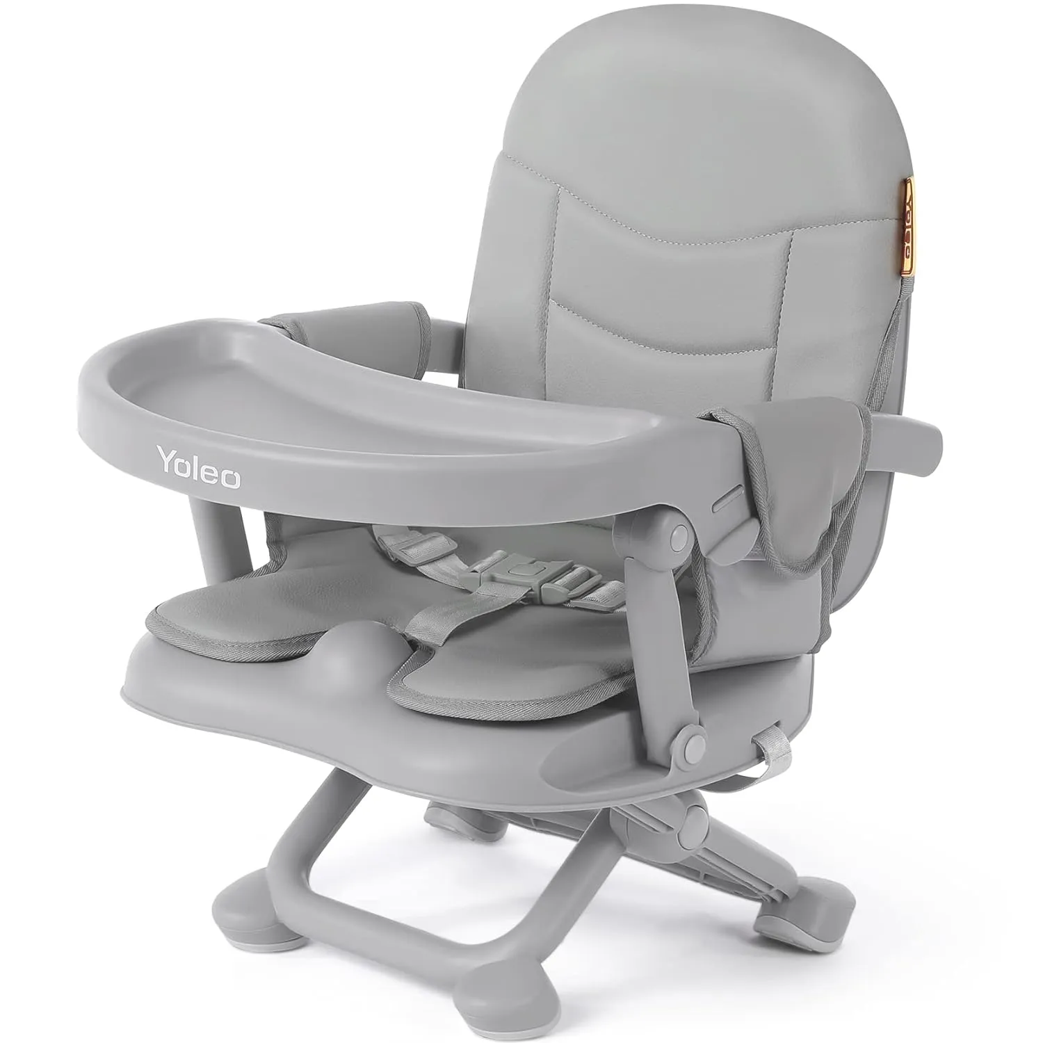 YOLEO Baby High Chair Booster Seat for Dining Table, Adjustable Height Travel Foldable High Chairs with Tray
