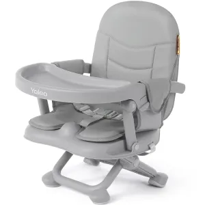YOLEO Baby High Chair Booster Seat for Dining Table, Adjustable Height Travel Foldable High Chairs with Tray