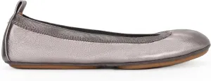 Yosi Samra Samara Women's Leather Metallic Foldable Ballet Flat