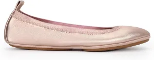 Yosi Samra Samara Women's Leather Metallic Foldable Ballet Flat
