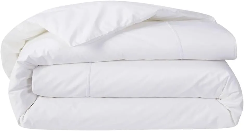 Yves Delorme Athéna Blanc King 110 x 94 in Duvet Cover Extra Soft and Cooling Luxury Sheets, 100% Natural Organic Cotton - Breathable and Durable