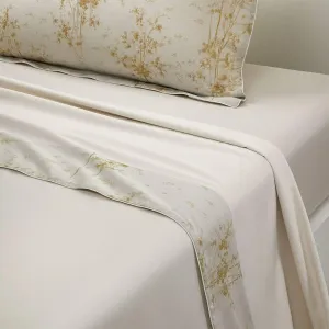 Yves Delorme Legende Multicolor Full/Queen 94 x 116 in Flat Sheet - Extra Soft and Warm Luxury Sheets, 100% Natural Organic French Bed Linens - Breathable and Durable