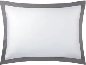 Yves Delorme Linea Platine (Platinum Grey) Standard 20 x 30 in Sham - Extra Soft and Warm Luxury Sheets, 100% Natural Organic French Bed Linens - Breathable and Durable