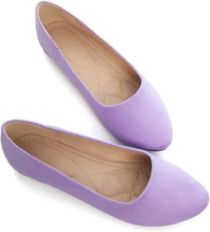 ZTWUTANG Women's Cute Round-Toe Flat Ballet Shoes Comfortable Dress Shoes for Walking