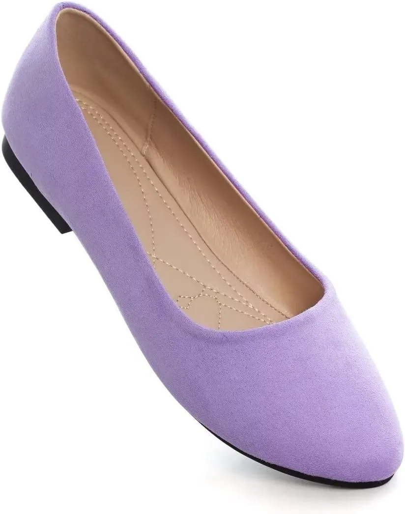 ZTWUTANG Women's Cute Round-Toe Flat Ballet Shoes Comfortable Dress Shoes for Walking